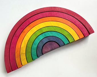 Chunky rainbow stacker-stained