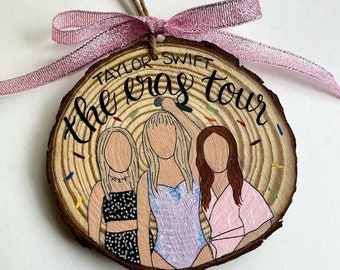 Custom Eras Tour concert ornament -handpainted