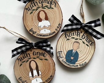 Custom Baptism or First Communion Ornament Gift