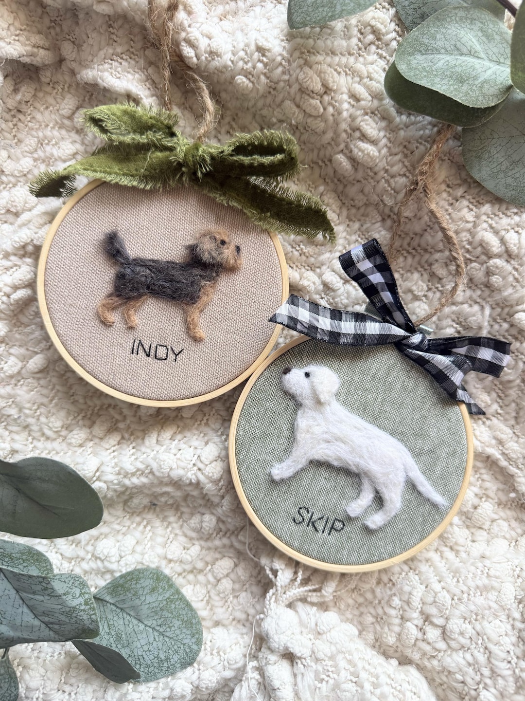 Personalized Hand Felted Pet Portrait or Ornament