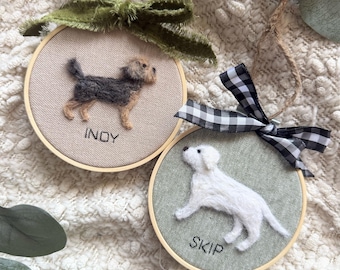 Personalized Hand Felted Pet Portrait or Ornament