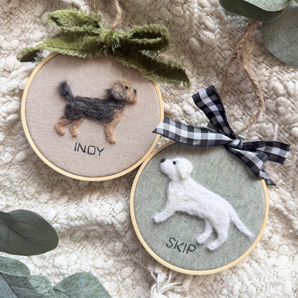 Personalized Hand Felted Pet Portrait or Ornament