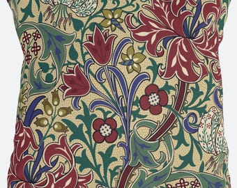 William Morris Floral Pattern Outdoor Pillow | Vintage Botanical Throw Pillow