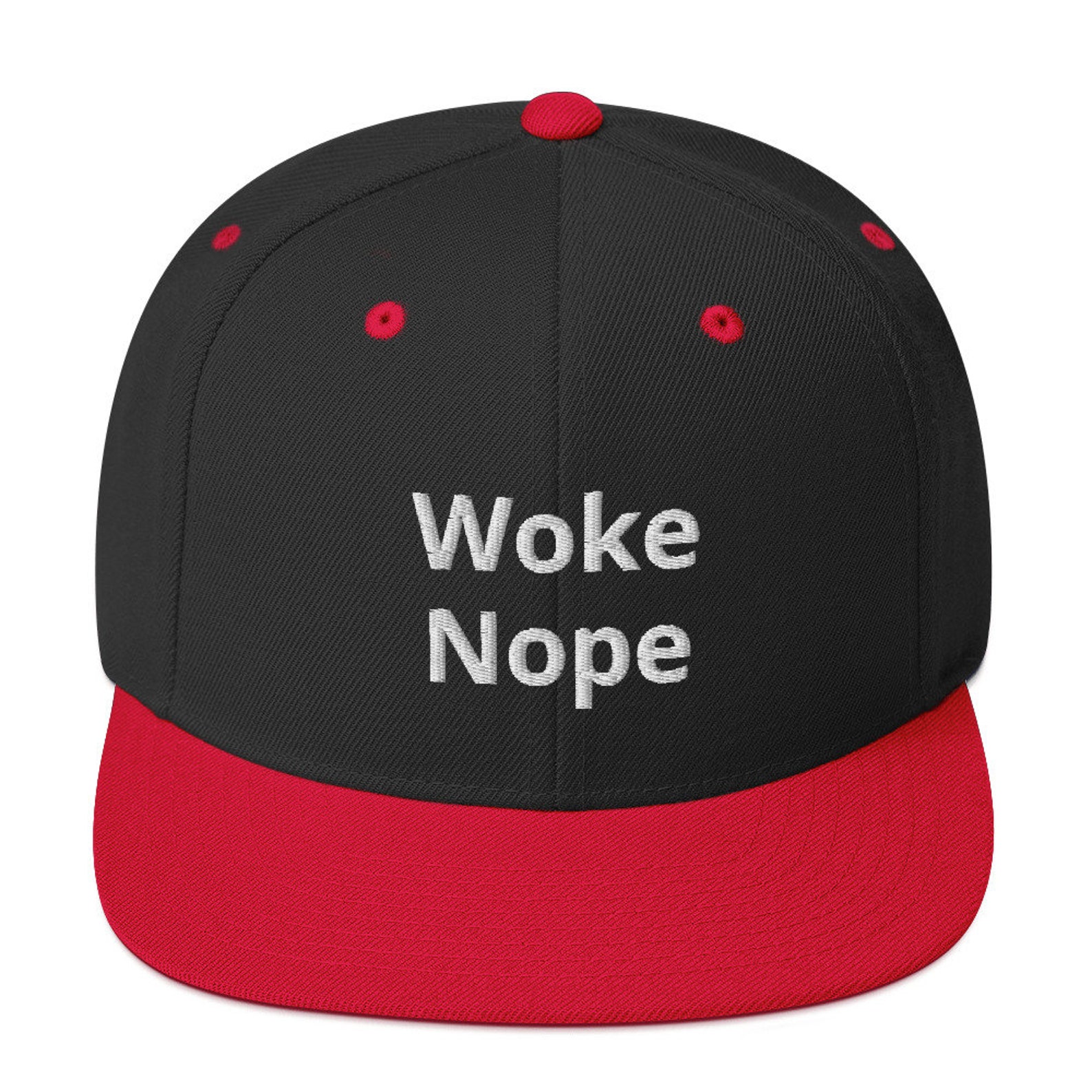 Funny Hats Woke Nope Snapback Hat Etsy UK