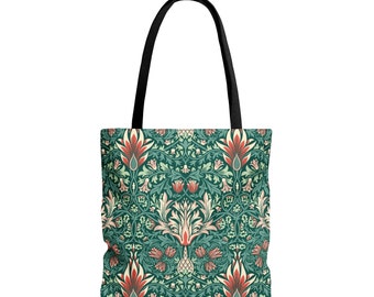 William Morris Compton Floral Tote Bag: Arts & Crafts Shoulder Bag