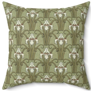 Art Nouveau Throw Pillow: William Morris Floral Decor