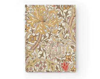 William Morris Golden Lily Journal: Art Nouveau Floral Ruled Line