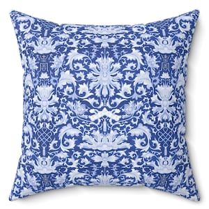 Vintage Chinese Pillow Cover, Oriental Home Decor, Asian Cushion Cover, Chinese Decor, Chinoiserie Throw Pillow, Chinese Ornaments & Symbols