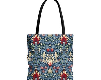 William Morris Compton Floral Tote Bag: Arts & Crafts Shoulder Bag