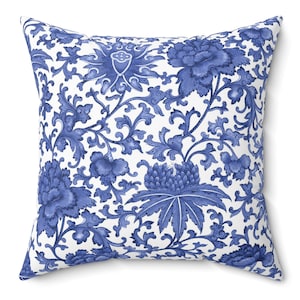 Vintage Chinese Pillow Cover, Oriental Home Decor, Asian Cushion Cover, Chinese Decor, Chinoiserie Throw Pillow, Chinese Ornaments & Symbols