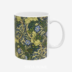 William Morris Seaweed Pattern Mug | Arts & Crafts Ceramic Decor