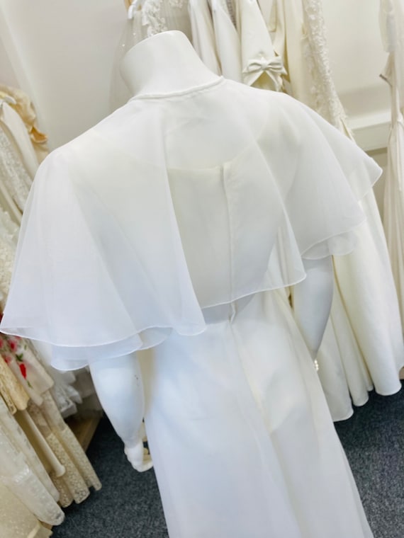Vintage 1970’s Bridal Gown and Cape, 70’s Bride, … - image 10