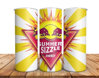 Energy Drink Tumbler Wrap: Glitter Sublimation PNG (Digital Download)