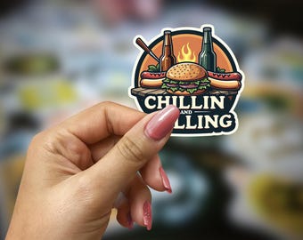 BBQ-clipart: ontwerp koelen en grillen (PNG, digitale download)