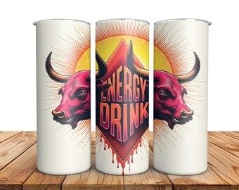 Energy Drink Tumbler Wrap: Sublimation Design (9.3x8.2 inches Digital Download)