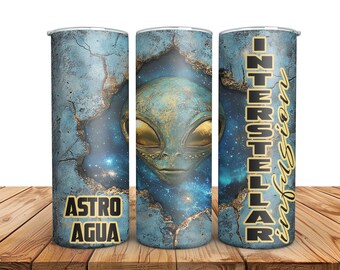 Alien Tumbler Sublimation Design, Seamless Skinny Tumbler Wrap (PNG Digital Download)