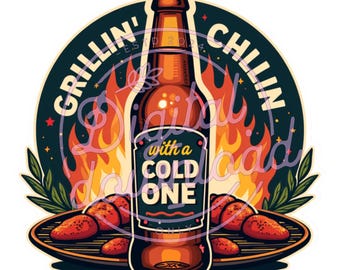 BBQ-clipartstickerbundel: grillontwerpen voor Vaderdag (digitale png-download