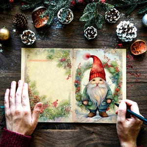 Christmas Gnome Junk Journal Kit, Fantasy Christmas, Winter Gnomes  Journaling Pages, Vintage Christmas Ephemera, Digital Download