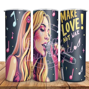 Singer tumbler wrap design 20 ounce skinny tumbler sublimation digital download Singer sublimation Music tumbler digital sublimation PNG