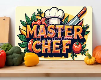 Vegetable Cutting Board Sublimation Design PNG (Digital Download)