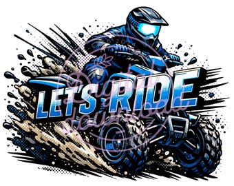 Cuatro ruedas PNG: Diseño de sublimación "Vamos a montar un ATV"