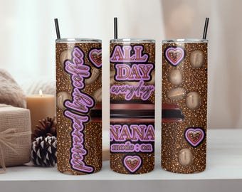 Nana Coffee Tumbler Wrap Sublimation Design (Digital Download)
