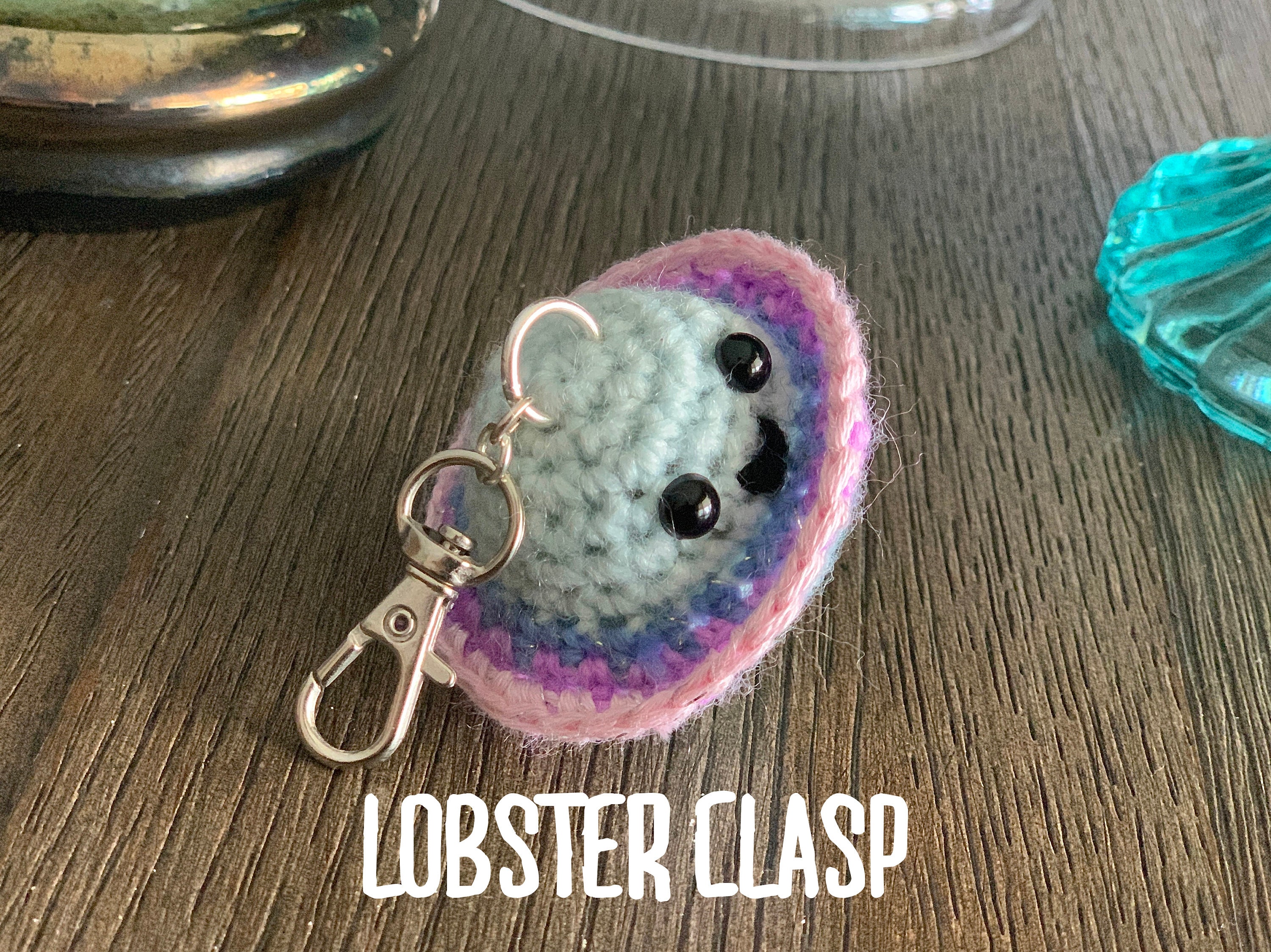 Light Purple Crocheted Keychain / Amigurumi Charm Etsy