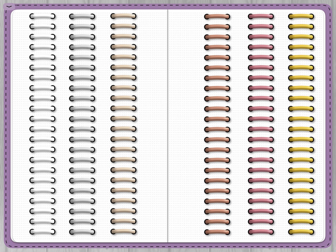 6 Colours Digital Planner Binder Rings | Etsy