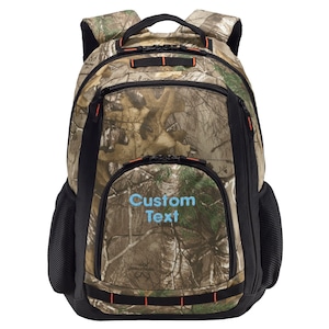 Custom Embroidered Backpack, custom outdoor backpack, hunting backpack, Embroidered text/logo, Port Authority® Camo Xtreme Backpack (BG207C)
