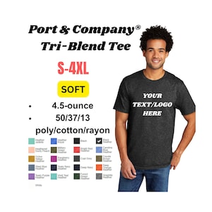 Custom Tri-Blend T-Shirt | Personalized Unisex & Youth Shirts, Custom business, team Logo Shirts. Add Your Text, Logo, or Photo.  PC330
