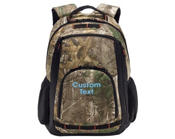 Mochila bordada personalizada, mochila para exteriores personalizada, mochila de caza, texto/logotipo bordado, mochila Port Authority® Camo Xtreme (BG207C)