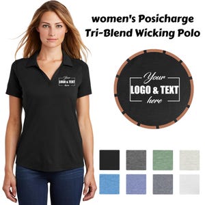 Custom Ladies Polo, Personalized Sport-Tek® Tri-Blend Wicking Polo with Your Logo/Design, Perfect for Teams & Events. LST405