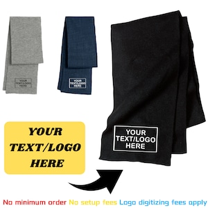 Port & Company® - Knitted Scarf， Custom Scarf, Embroidery Scarf, Monogram Scarf, Business Scarf, Personalized gifts, Custom Logo.KS01