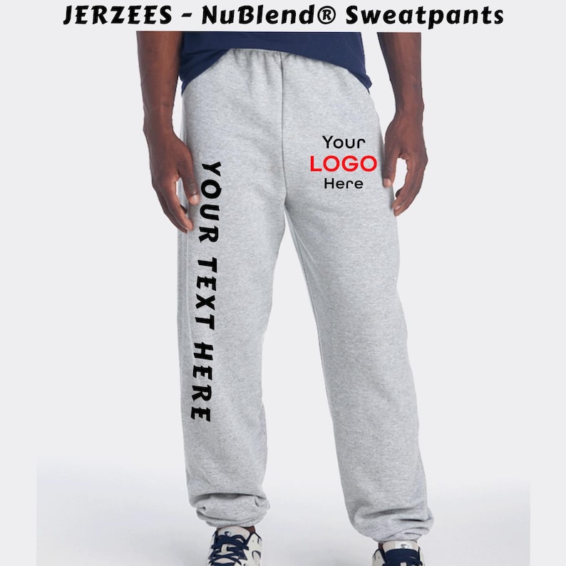 Custom Adult Sweatpants, Unisex JERZEES Sweatpants - Personalized ...