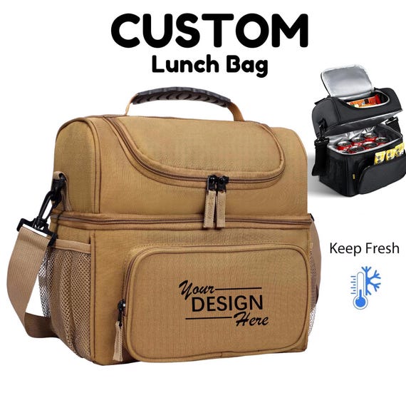 Custom Cooler Bag - Personalized Lunch Box, Custom Name Coolers/Gifts, Perfect for Employees & Outdoor Activities. Unique embroidered gift.