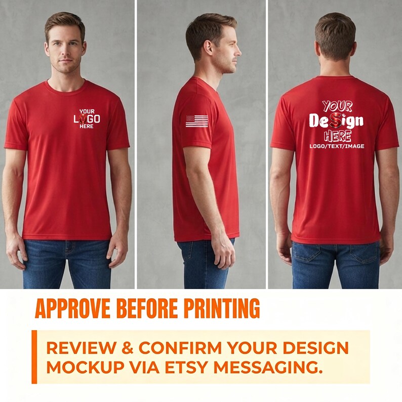 Custom Dry Fit Shirt - Sport-Tek Moisture-Wicking Tee, Personalized T-Shirt with Text, Logo & Photo, Custom Athletic Apparel. ST720 image 2