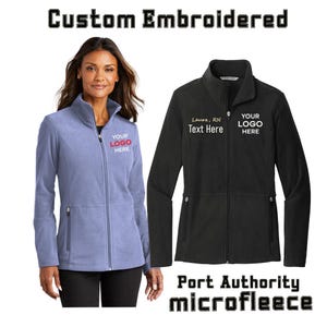Custom Logo Fleece, Your Business Logo Here, Embroidered Women's Microfleece Jacket, Staff Uniform, Flattering Fit, L151