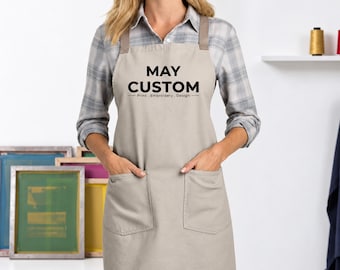 Custom Crossback Apron | Heavy Twill Chef Apron | Port Authority Signature Apron | Custom Logo BBQ Apron | 100% Cotton Work Apron A902
