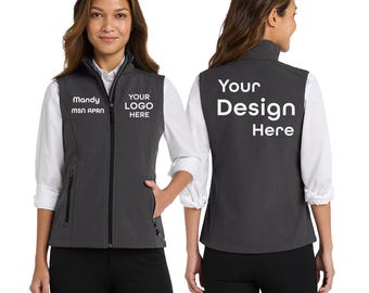 Women’s Custom Soft Shell Vest  | Personalized Embroidery, Business Branding, or Team Apparel L325