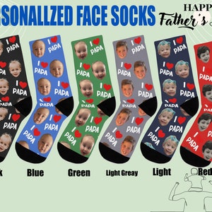 Personalized Socks | Custom Photo Socks, funny face socks, Best Dad Socks, Unique Custom Face Socks. Unique gift for dad and mom.