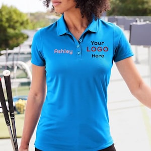 Dry Fit Polo Women’s Custom UV Micro-Mesh Shirt - Personalized Logo Golf & Business Sports Polo LK110