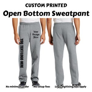 Custom Sweatpants | Gildan® Heavy Blend™ Open Bottom | Design Your Own | Personalized Sweatpants | Comfortable & Stylish 18400