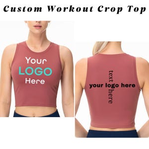 Custom Workout Crop Top Sleeveless Tank for Yoga & Running – Personalized Athletic Shirt, Breathable Stretch Fabric, AM007