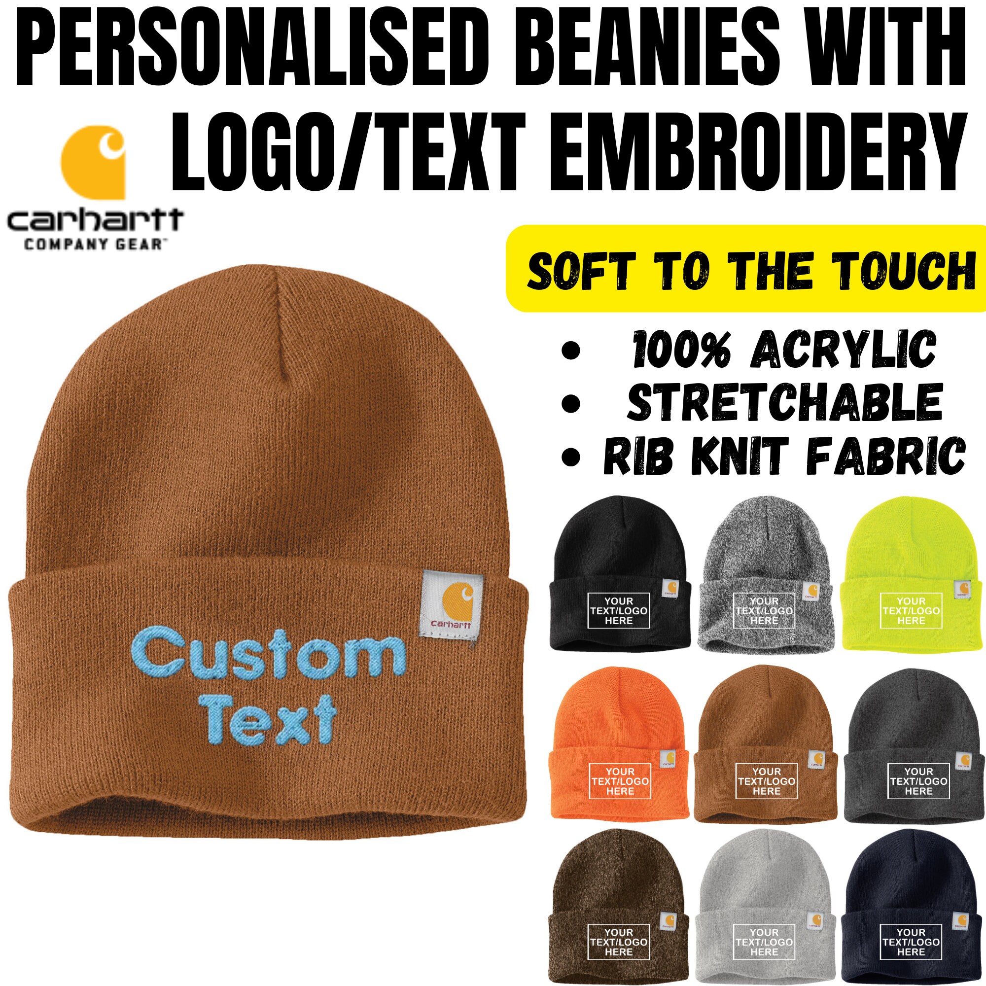 carhartt company personalized beanies