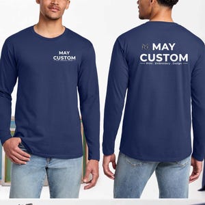 Custom Logo Long Sleeve T-Shirt: Personalized Design Crewneck Tee PC450LS