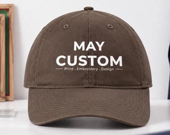 Comfort Colors Hat | Custom Embroidered Cap | Sunwashed Dad Hat | Pigment Dyed Baseball Cap | Vintage Unstructured Hat | CCSC0