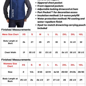 Custom Logo Vest, Your Business Logo Here, Embroidered Puffy Vest for Staff, Company Uniform, Team Gift, Men's & Women's Fit. J851 afbeelding 8
