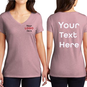 Ladies TRI blend V-Neck Shirt | Personalized Super Soft Tee | Custom Women&#39;s T-Shirt | Custom t-shirts, Unique Gift for Her | DM1350