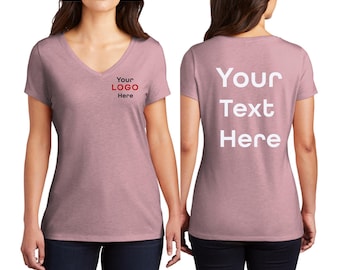 Ladies TRI blend V-Neck Shirt | Personalized Super Soft Tee | Custom Women's T-Shirt | Custom t-shirts, Unique Gift for Her | DM1350L