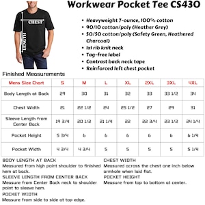 Custom T-Shirts, Heavyweight 7-OZ Workwear Pocket Tee, Personalized Tee for Landscaping & Construction Work | Durable Custom Shirts. cs430 image 7